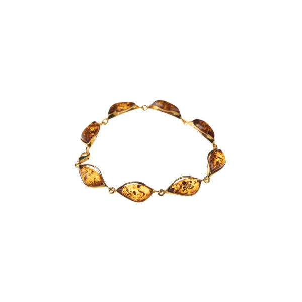 Classy bracelet with cognac amber