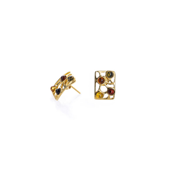 Dolce vita gold-plated earrings with amber