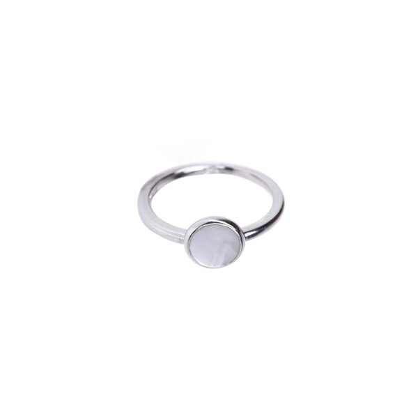 Mother of pearl silver ring