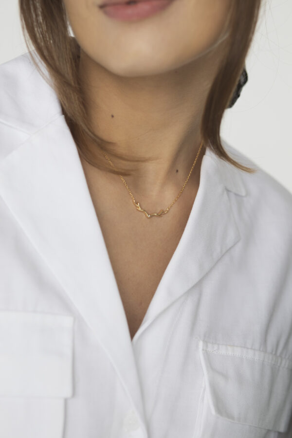 Gold antler necklace