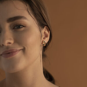 Dolce vita gold-plated earrings with amber