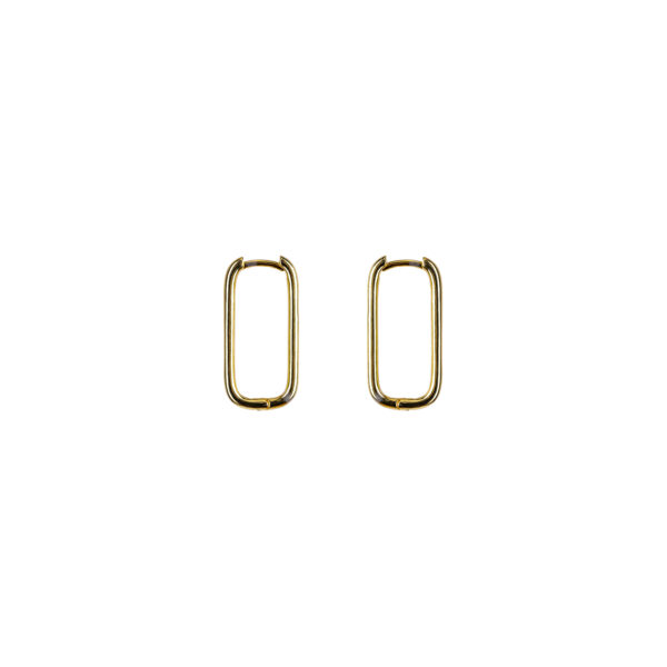 Gold rectangular earrings