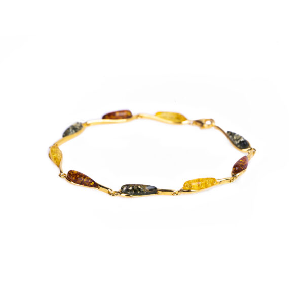 Classy gold bracelet with Baltic Amber