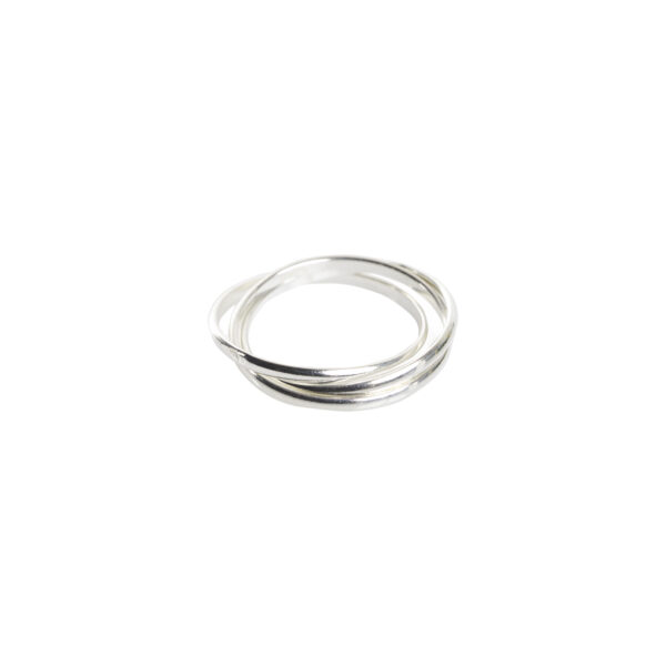 Trio silver ring