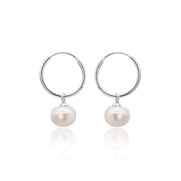 Stella hoop earrings with pearls