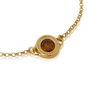 Sun bracelet with cognac amber